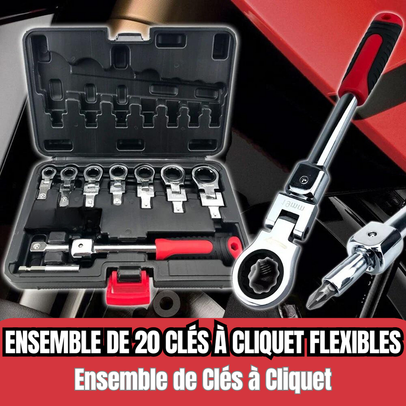 KIT PREMIUM - Clé à Cliquet Tête Flexible