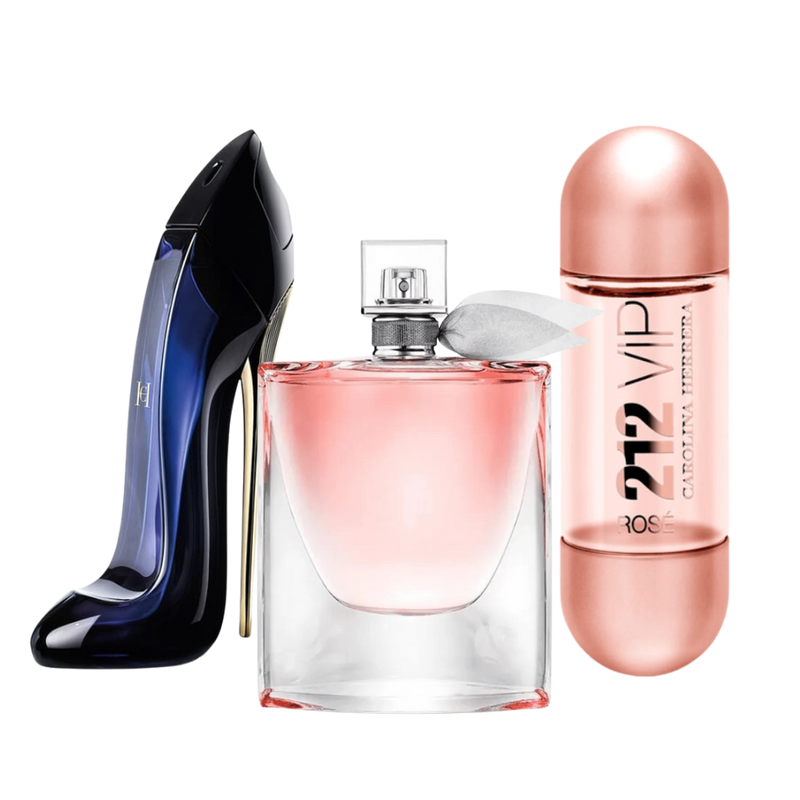 3 Parfums Carolina Herrera GOOD GIRL, Lancôme LA VIE EST BELLE et Carolina Herrera 212 VIP ROSÉ (Eau de Parfum)