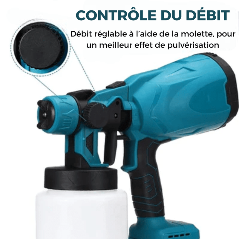 Pistolet à Peinture Portatif (+Batterie Offerte)